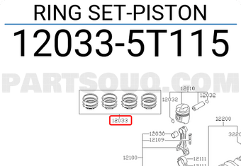 Nissan 120335T115 RING SET-PISTON