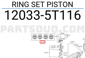 Nissan 120335T116 RING SET PISTON