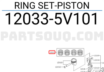 Nissan 120335V101 RING SET-PISTON