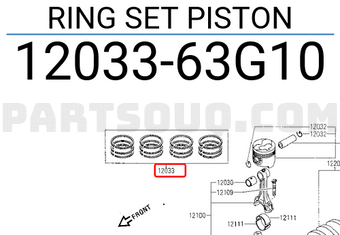 Nissan 1203363G10 RING SET PISTON