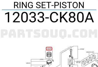 Nissan 12033CK80A RING SET-PISTON