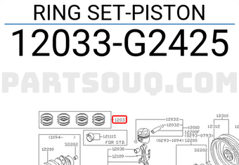 Nissan 12033G2425 RING SET-PISTON