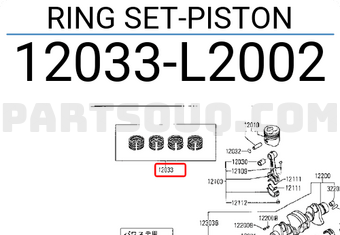 Nissan 12033L2002 RING SET-PISTON