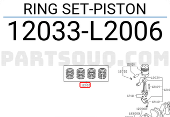 Nissan 12033L2006 RING SET-PISTON