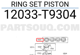 Nissan 12033T9304 RING SET PISTON
