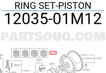 Nissan 1203501M12 RING SET-PISTON