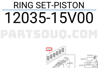 Nissan 1203515V00 RING SET-PISTON