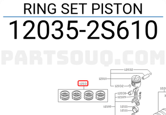 Nissan 120352S610 RING SET PISTON