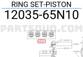 Nissan 1203565N10 RING SET-PISTON