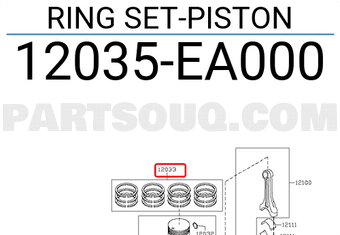 Nissan 12035EA000 RING SET-PISTON