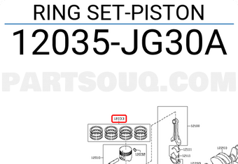 Nissan 12035JG30A RING SET-PISTON