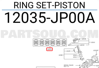 Nissan 12035JP00A RING SET-PISTON
