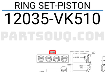 Nissan 12035VK510 RING SET-PISTON
