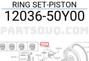 Nissan 1203650Y00 RING SET-PISTON