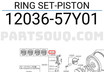 Nissan 1203657Y01 RING SET-PISTON