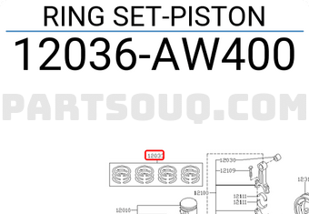 Nissan 12036AW400 RING SET-PISTON