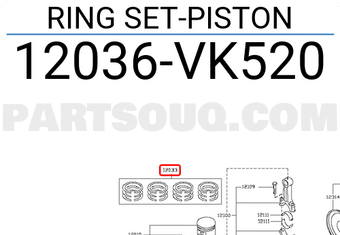 Nissan 12036VK520 RING SET-PISTON