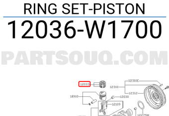 Nissan 12036W1700 RING SET-PISTON
