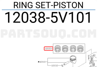 Nissan 120385V101 RING SET-PISTON