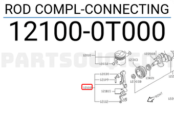 Nissan 121000T000 ROD COMPL-CONNECTING