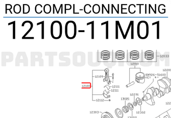 Nissan 1210011M01 ROD COMPL-CONNECTING