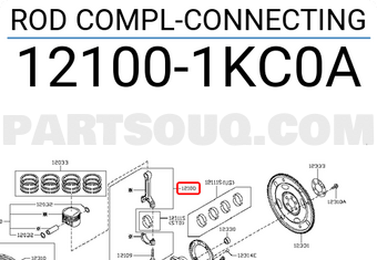 Nissan 121001KC0A ROD COMPL-CONNECTING
