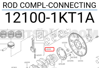 Nissan 121001KT1A ROD COMPL-CONNECTING