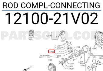 Nissan 1210021V02 ROD COMPL-CONNECTING