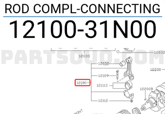 Nissan 1210031N00 ROD COMPL-CONNECTING