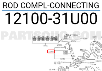 Nissan 1210031U00 ROD COMPL-CONNECTING