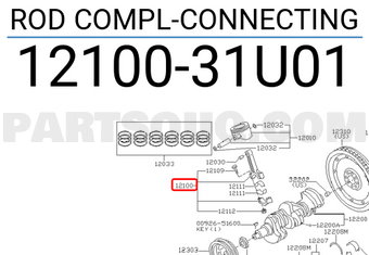 Nissan 1210031U01 ROD COMPL-CONNECTING