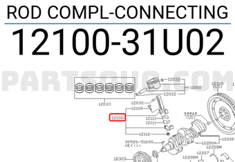 Nissan 1210031U02 ROD COMPL-CONNECTING