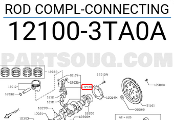 Nissan 121003TA0A ROD COMPL-CONNECTING