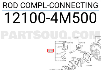 Nissan 121004M500 ROD COMPL-CONNECTING