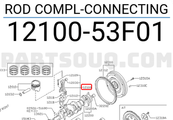 Nissan 1210053F01 ROD COMPL-CONNECTING