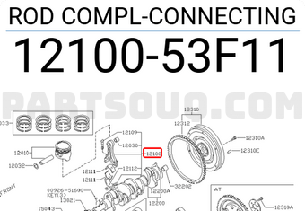 Nissan 1210053F11 ROD COMPL-CONNECTING