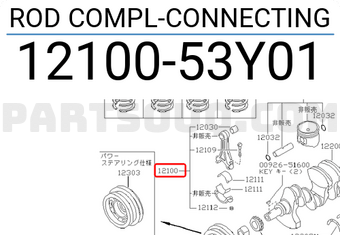Nissan 1210053Y01 ROD COMPL-CONNECTING