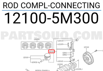 Nissan 121005M300 ROD COMPL-CONNECTING