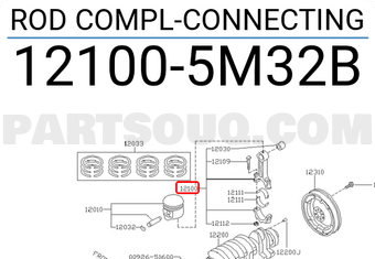 Nissan 121005M32B ROD COMPL-CONNECTING