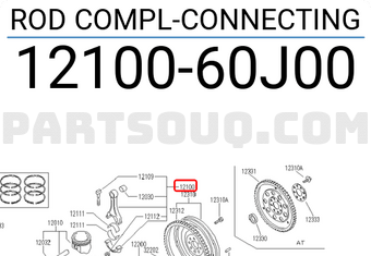 Nissan 1210060J00 ROD COMPL-CONNECTING