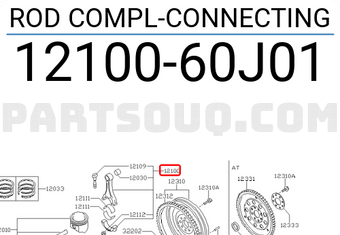Nissan 1210060J01 ROD COMPL-CONNECTING
