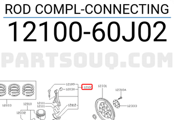 Nissan 1210060J02 ROD COMPL-CONNECTING