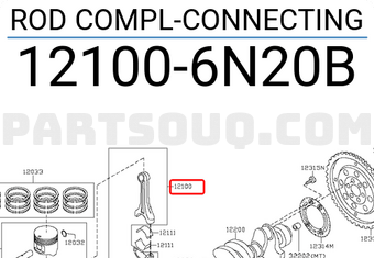 Nissan 121006N20B ROD COMPL-CONNECTING