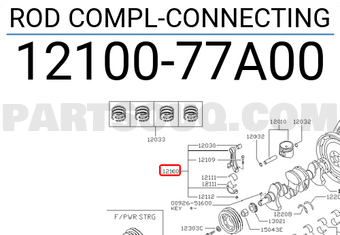 Nissan 1210077A00 ROD COMPL-CONNECTING