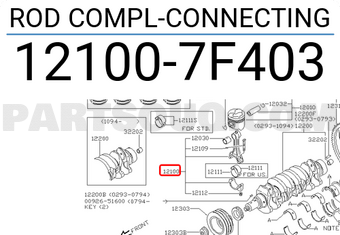 Nissan 121007F403 ROD COMPL-CONNECTING