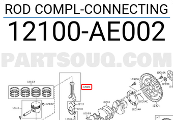 Nissan 12100AE002 ROD COMPL-CONNECTING