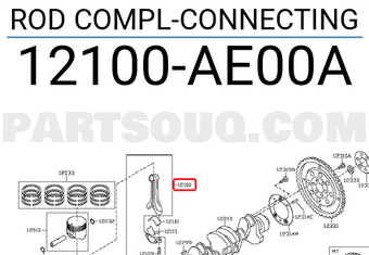 Nissan 12100AE00A ROD COMPL-CONNECTING