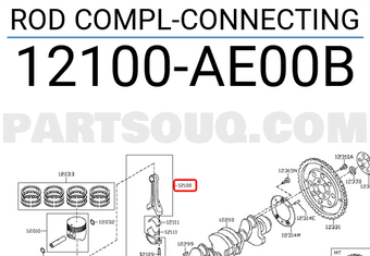 Nissan 12100AE00B ROD COMPL-CONNECTING