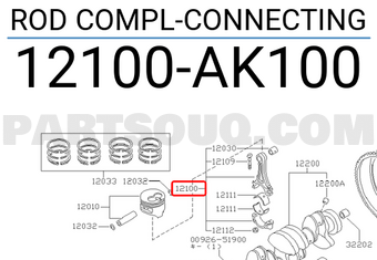Nissan 12100AK100 ROD COMPL-CONNECTING