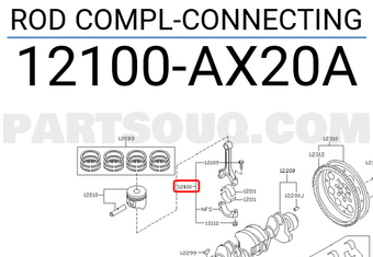 Nissan 12100AX20A ROD COMPL-CONNECTING